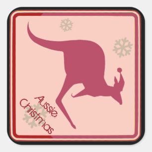 Aussie Christmas Australia style Square Sticker