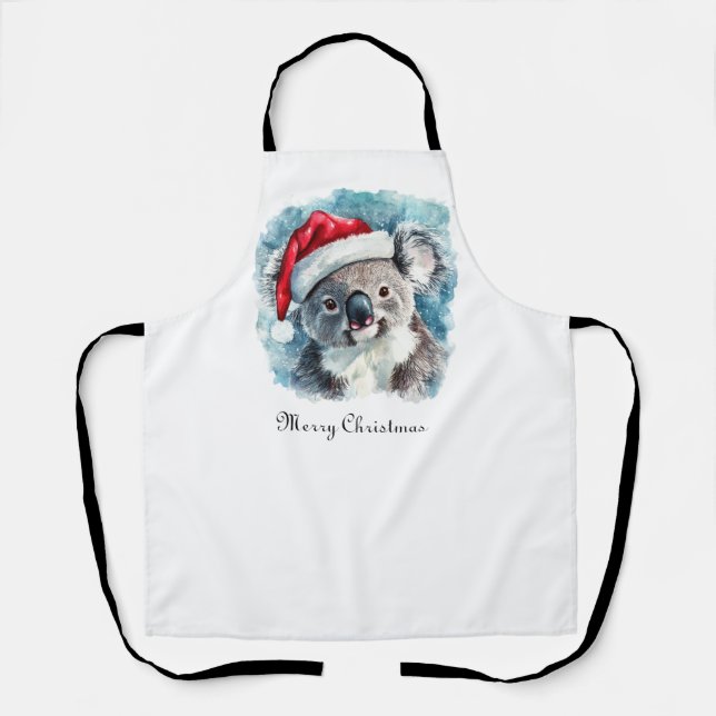 Aussie Christmas Cheer, Koala Bear custom Apron (Front)