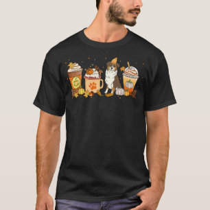 Aussie Coffee Pumpkin Spice Dog Lovers Fall Thanks T-Shirt