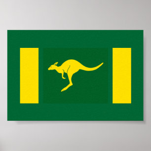 Aussie Colours Kangaroo Poster