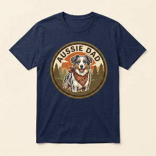 Aussie Dad Tee Australian Shepherd Dad Gift
