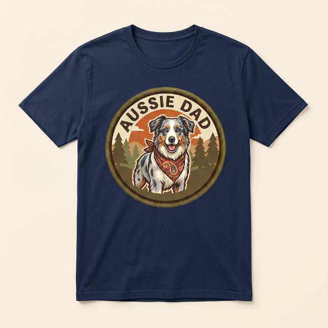 Aussie Dad Tee | Australian Shepherd Dad Gift (Creator Uploaded)