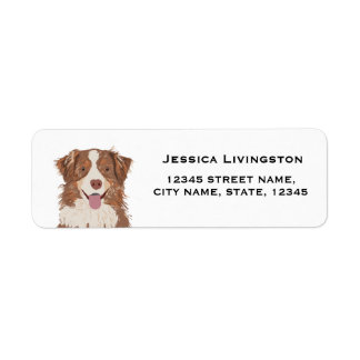 aussie dog australian shepherd return address