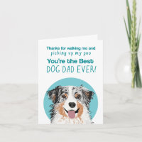 Aussie Dog Dad father's day card