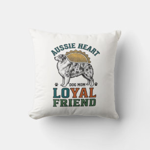 Aussie Dog Lover Vintage Engraved Shepherd Art_1 Cushion