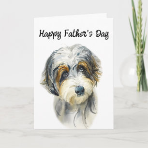 Aussie Doodle Editable Dog Dad Father's Day Card