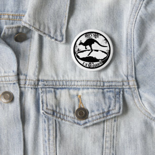 Aussie Explorer in grunge  6 Cm Round Badge
