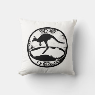 Aussie Explorer in grunge  Cushion