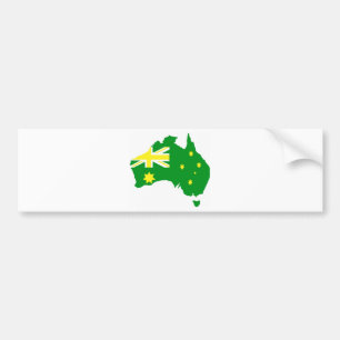 Aussie Flag Map Bumper Sticker
