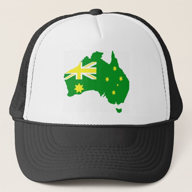 Aussie Flag Map Trucker Hat (Front)