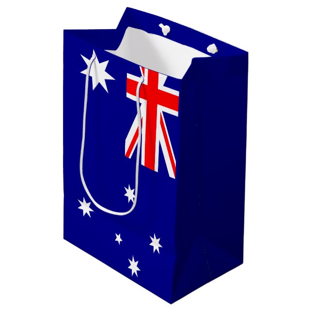 Aussie flag medium gift bag (Front Angled)