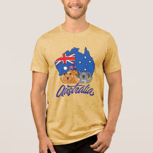 Aussie Friends National Flag Tri-blend Graphic Tee