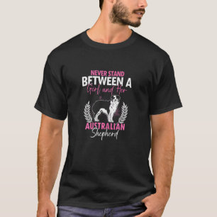 Aussie Graphic Women Girls Australian Shepherd 21 T-Shirt