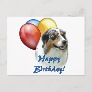 Aussie Happy Birthday Balloons Postcard