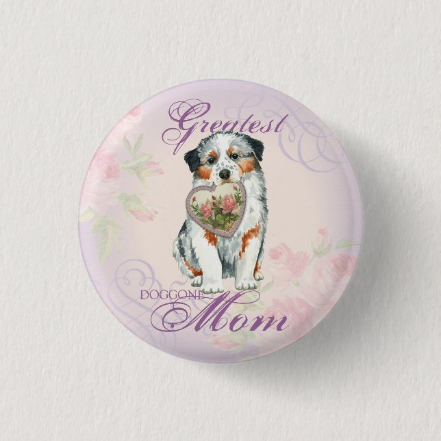 Aussie Heart Mum 3 Cm Round Badge (Front)