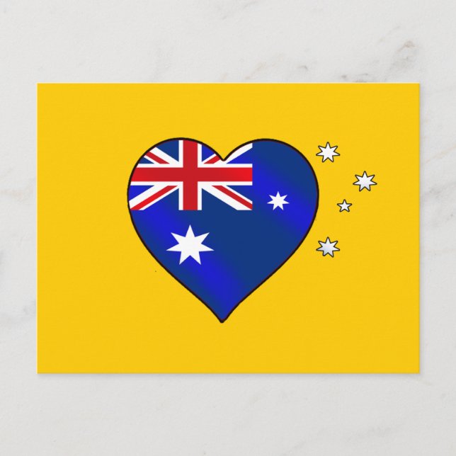 Aussie heart of Australia Aussie Oi Love Postcard (Front)