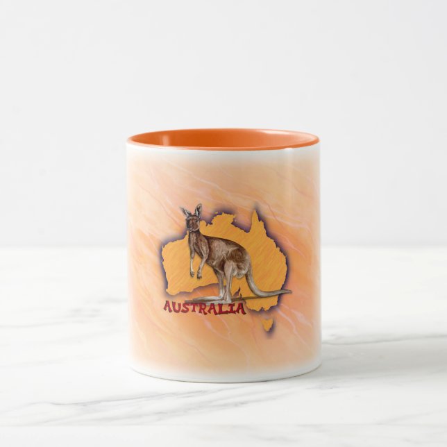 Aussie Icons - Red Kangaroo Mug (Center)