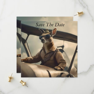 Aussie Kangaroo Aeroplane Pilot, Save The Date