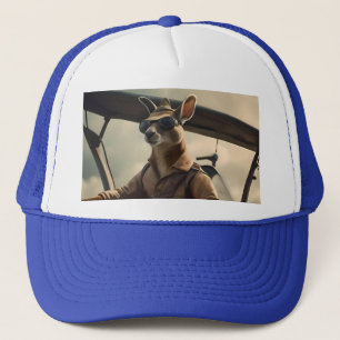Aussie Kangaroo Aeroplane Pilot, Trucker Hat