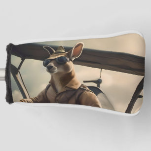 Aussie Kangaroo Airplane Pilot, Golf Head Cover