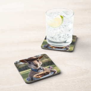 Aussie Kangaroos Love Australian Made Meat Pies, Coaster