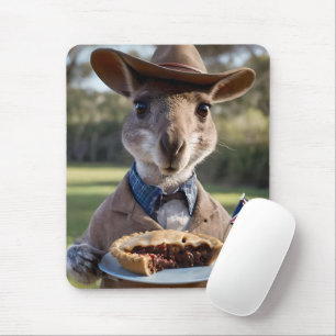 Aussie Kangaroos Love Australian Made Meat Pies, Mouse Mat