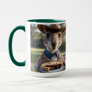 Aussie Kangaroos Love Australian Made Meat Pies, Mug