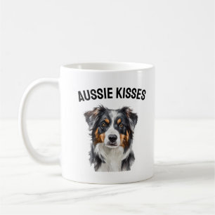 Aussie Kisses - Cute Australian Shepherd Dog Mug