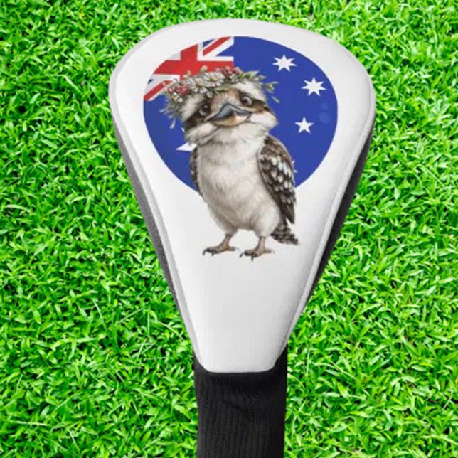 Aussie Kookaburra    Golf Head Cover ( The Aussie Kookaburra Golf Head Cover turns your bag into a statement piece )