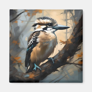 Aussie Kookaburra Oil Paint, Magnet