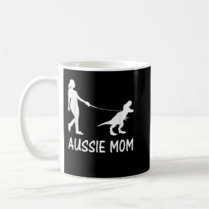 Aussie Mum Australian Shepherd Dog Dinosaur Women  Coffee Mug
