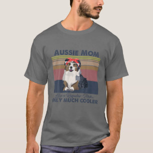 Aussie Mum Bandanna Match Vintage Mother's Day Dog T-Shirt