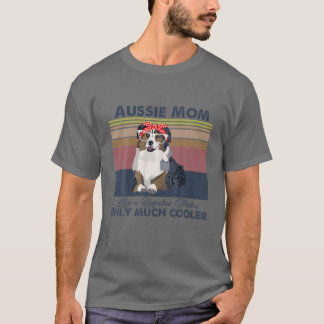 Aussie Mum Bandanna Match Vintage Mother's Day Dog T-Shirt