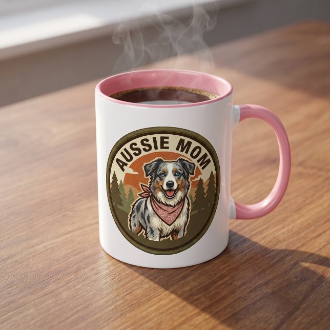 Aussie Mum Coffee Mug | Australian Shepherd Mum Gi (Creator Uploaded)