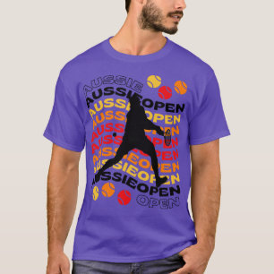 Aussie Open Wavy Text Tennis 2 T-Shirt
