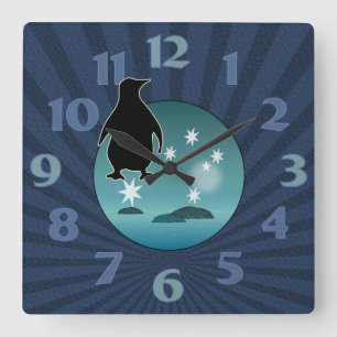 Aussie Penguin Icon Wall Clock