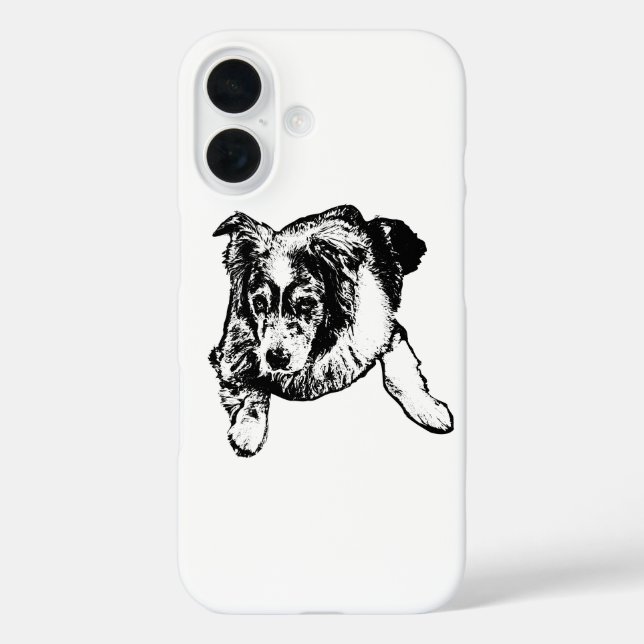 Aussie Phone Case – Calm Dog at Rest (Back)