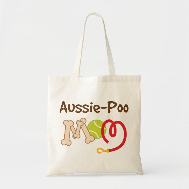 Aussie-Poo Dog Breed Mum Gift Tote Bag (Front)