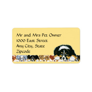 Aussie Puppy Address Label
