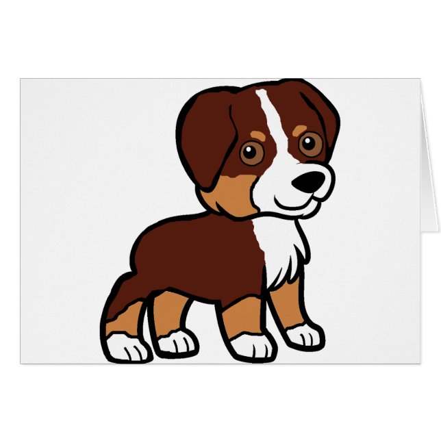 aussie red tri cartoon (Front Horizontal)