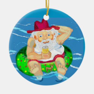 Aussie Santa Ceramic Tree Decoration