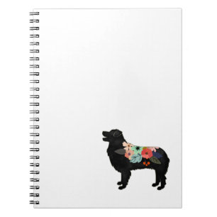Aussie Shepherd Dog Breed Bohemian Floral Saddle Notebook