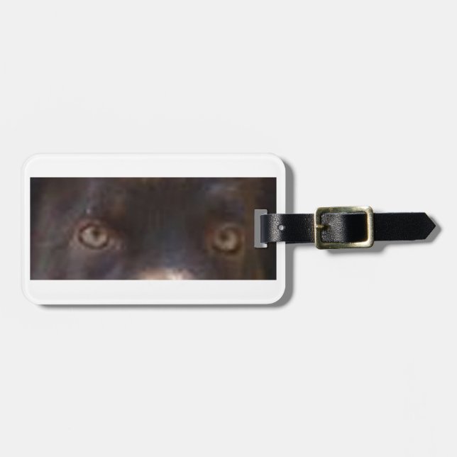 Aussie_Shepherd_Red tri eyes Luggage Tag (Front Horizontal)