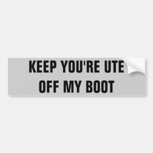 Aussie Slang Tailgater Warning Bumper Sticker