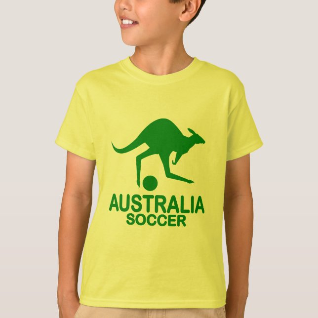 Aussie soccer green T-Shirt (Front)