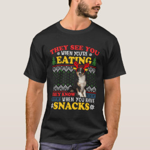 Aussie Ugly Christmas They See You'Re Eating Xmas  T-Shirt