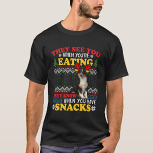 Aussie Ugly Christmas They See You'Re Eating Xmas T-Shirt
