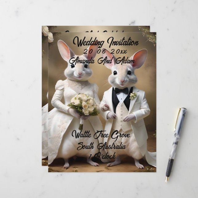 Aussie Weddings The Bilbies Get Married, Wedding Custom Letterhead (Front/Back In Situ)