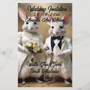 Aussie Weddings The Bilbies Get Married, Wedding Stationery