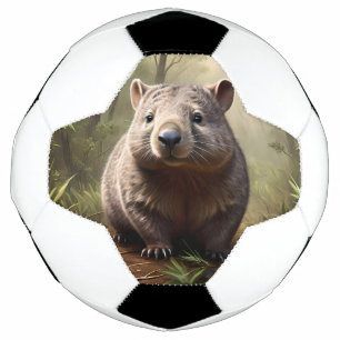Aussie Wombat In The Aussie Bushland, Football